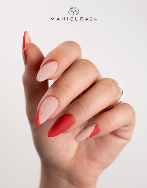 manicura otoño roja