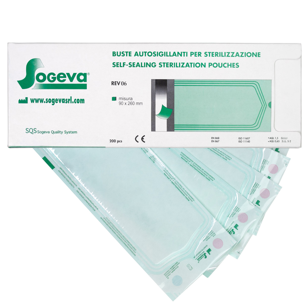 Bolsas de esterilización autoadhesivas – 60 x 110 (200 uds) - MANICURA24