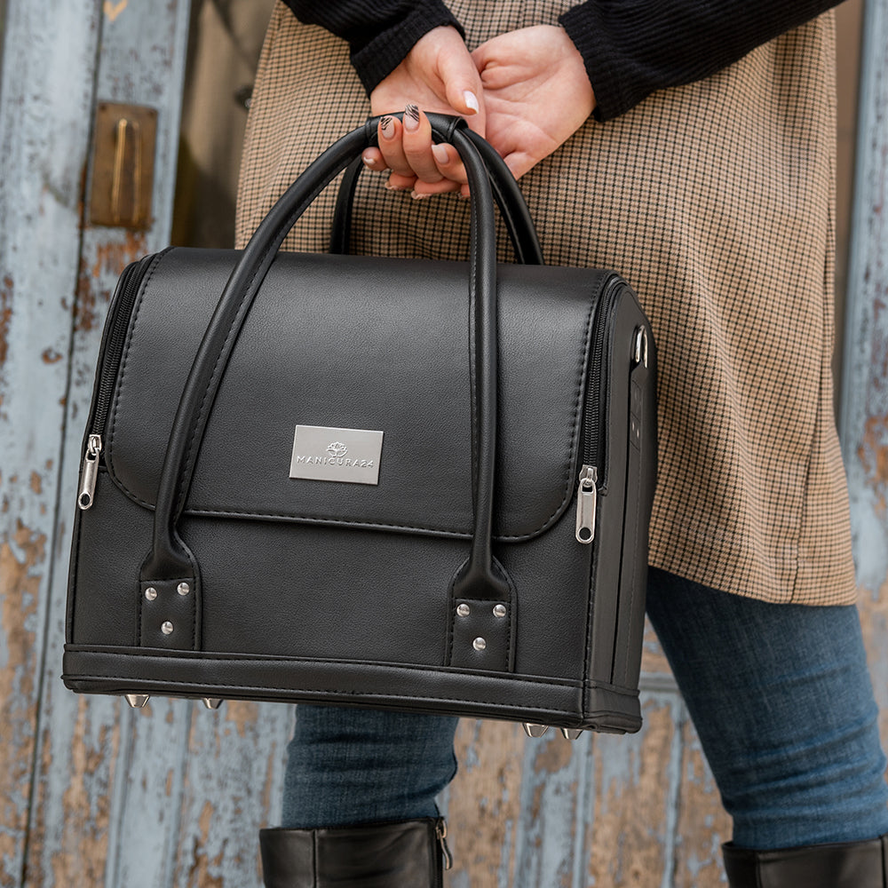 Faux leather briefcase - SYDNEY BLACK