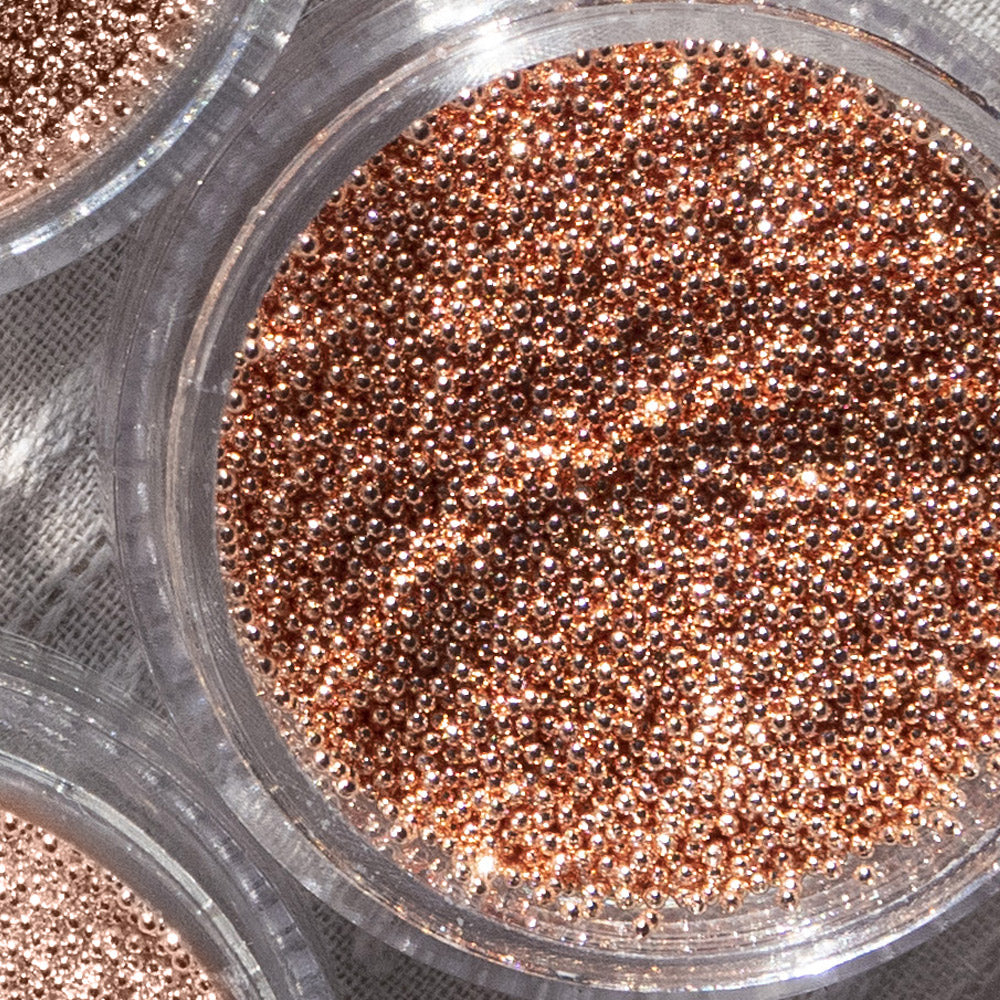 Metallic micro beads - ROSE GOLD (0.6 mm)