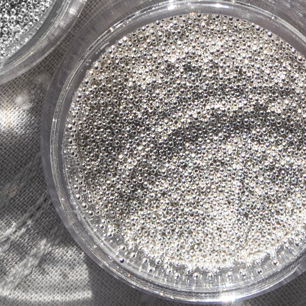 Micro metal beads - SILVER (0.6 mm)