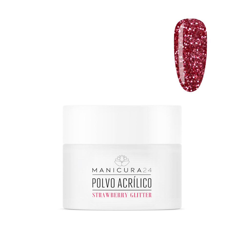 Polvo acrílico - STRAWBERRY GLITTER