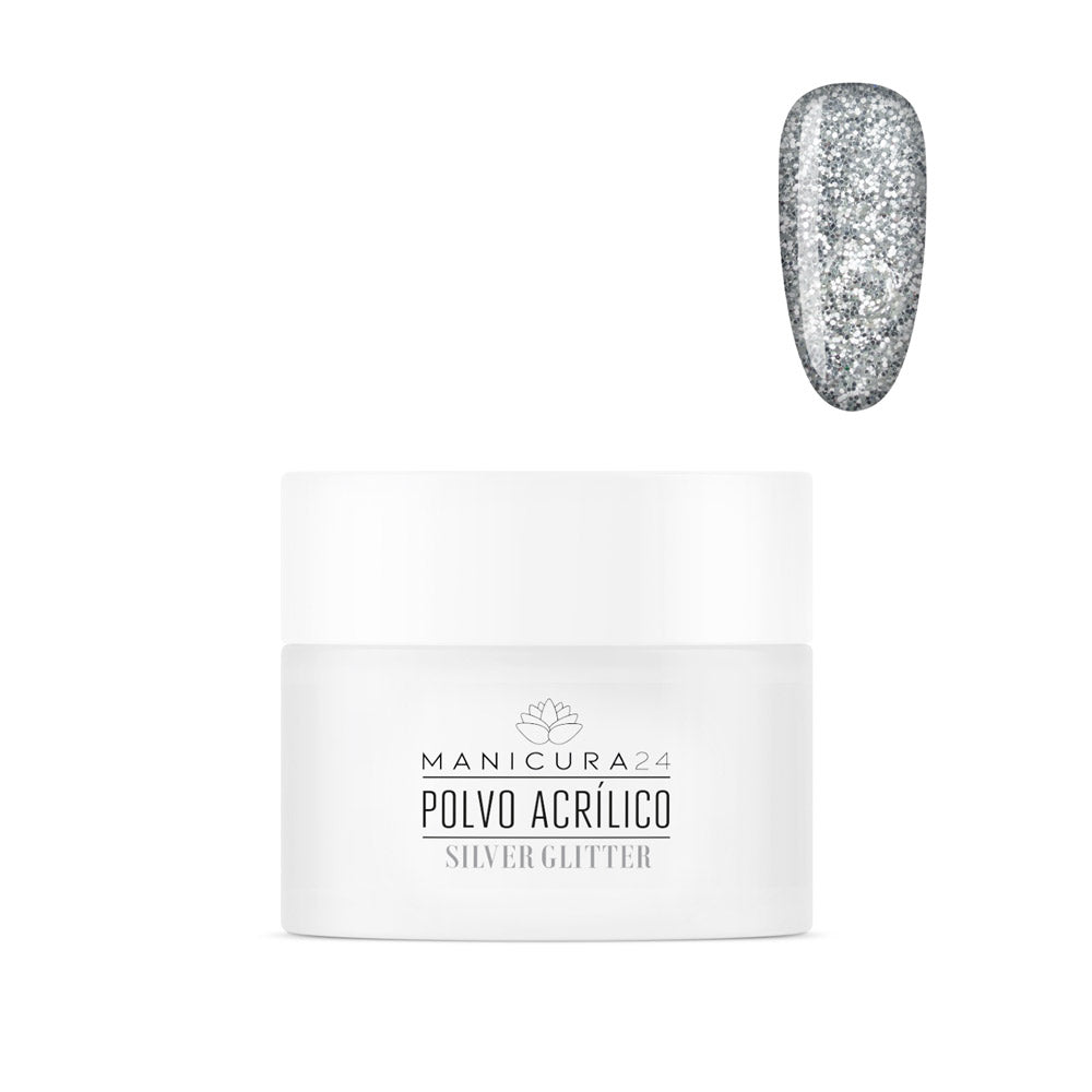 Polvo acrílico - SILVER GLITTER