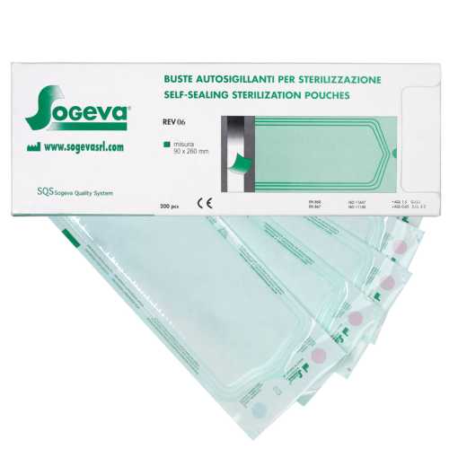 Bolsa de esterilización autoadhesiva - 90 x 260 (200 uds) 